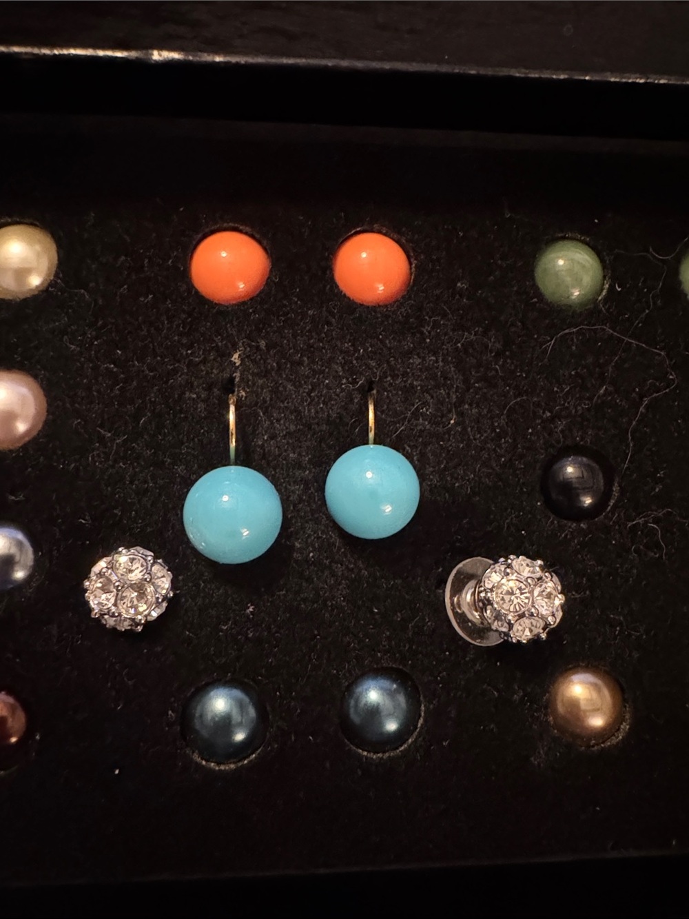 Joan Rivers Turquoise Drop and Multi-Color Stud Earring Set - Picture 5 of 5